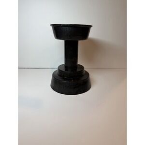 Pottery Barn Pillar Candle Holder 8.5" Inches Brown Industrial Farmhouse Metal